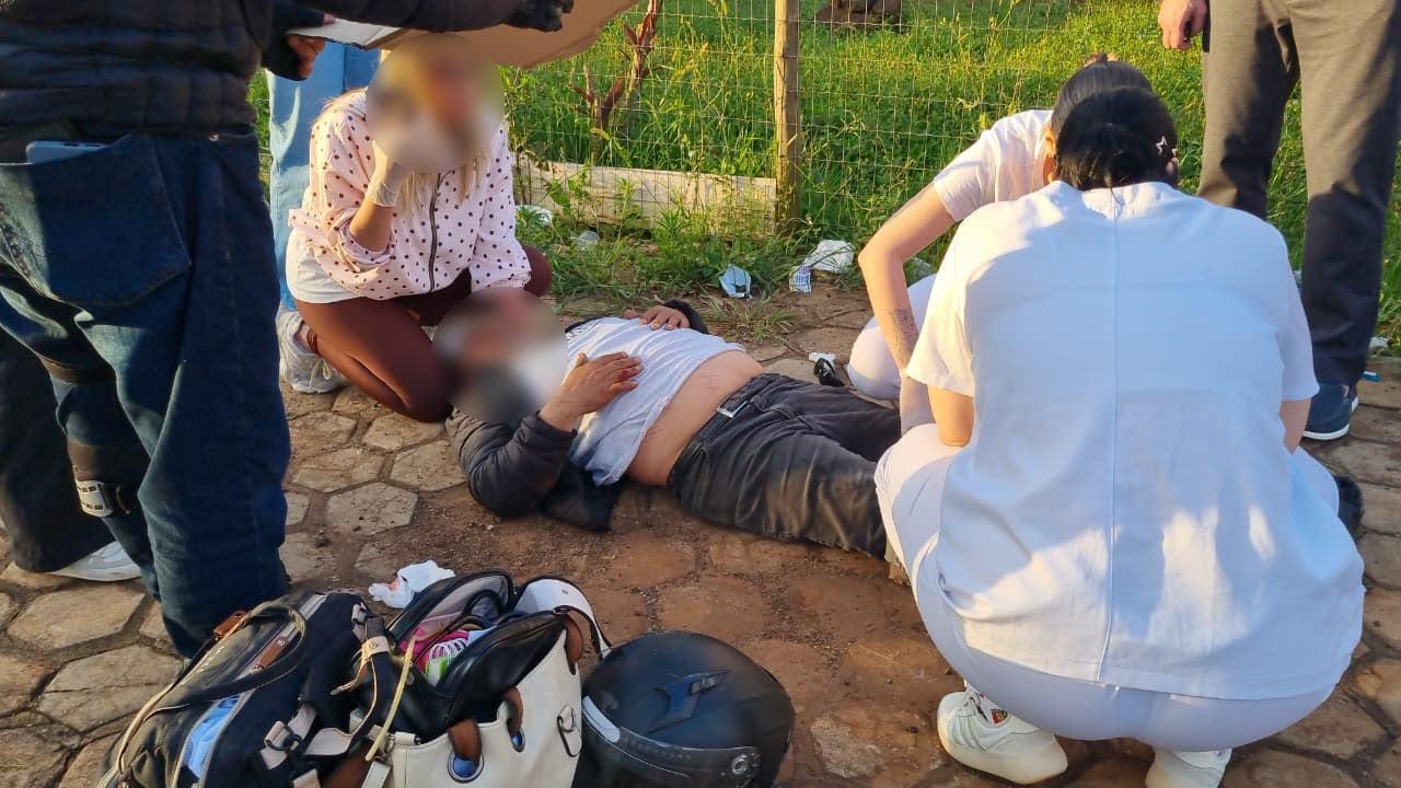Acidente de trânsito Centro de Cascavel deixa homem ferido