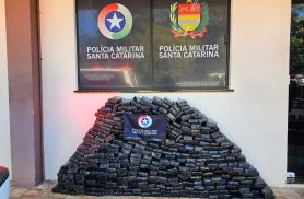 Polícia Militar prende dois homens com 250 kg de maconha na Rua Tiradentes, em São Lourenço do Oeste Polícia Militar prende dois homens com 250 kg de maconha na Rua Tiradentes, em São Lourenço do Oeste