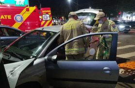 Acidente em Cascavel deixa idoso de 66 anos ferido na Avenida Brasil, no centro da cidade