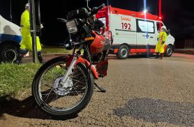 Acidente na marginal da BR-277 em Cascavel deixa motociclista ferido após colisão com F4000
