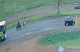 Vídeo mostra atropelamento que amputou perna de gestante no Sudoeste