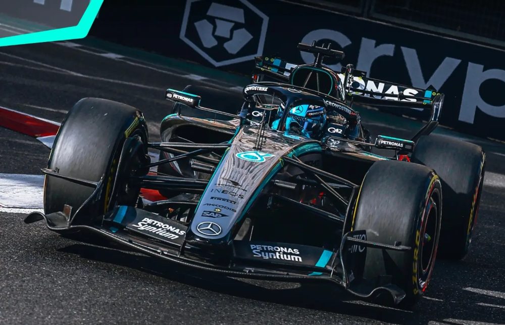 Imagem referente a Russell domina o dia de treinos livres para o GP do Azerbaijão de Fórmula 1