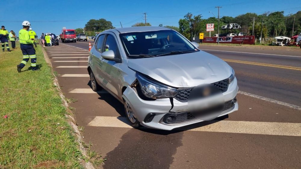 Imagem referente a Colisão entre Argo e Sorento é registrada na BR-277, em Cascavel