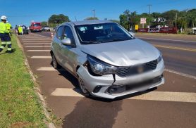 Colisão entre Argo e Sorento é registrada na BR-277, em Cascavel