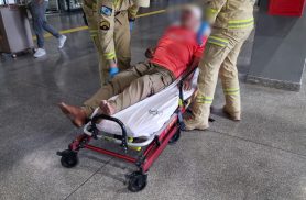 Homem é socorrido após sofrer queda na Rodoviária de Cascavel