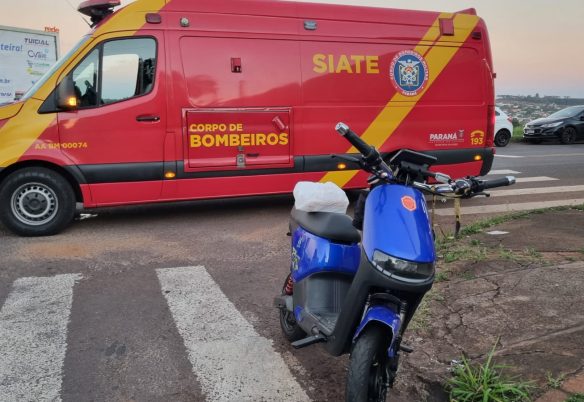 Siate é acionado para atender acidente de trânsito na Av das Pombas esquina com Rua Maracaí