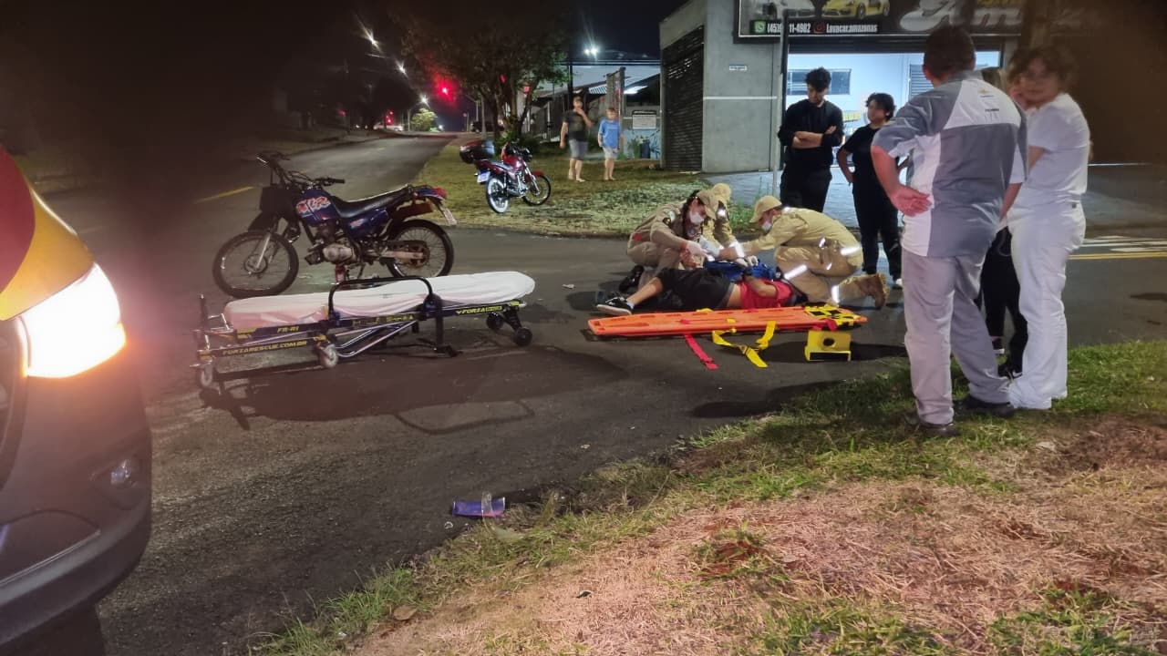 Motociclista fica ferido após colisão com Tucson no Bairro São Cristóvão