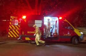 Homem cai de cabeça no meio-fio ao tentar pegar abacate, no Bairro Santa Cruz em Cascavel