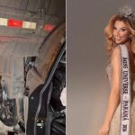 Imagem relativa a Miss Universo Paraná, Jéssica Krein, fica ferida após colisão com carreta na PR-323, em Paiçandu
