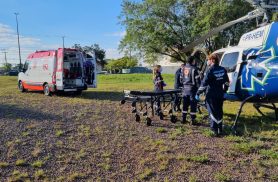 Helicóptero do Consamu transporta mulher em transferência de urgência para o HUOP