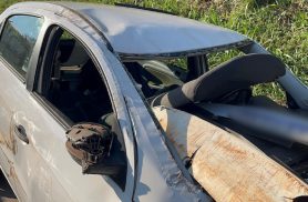 Gestante é encaminhada ao HU após acidente na PRC-467, em Cascavel