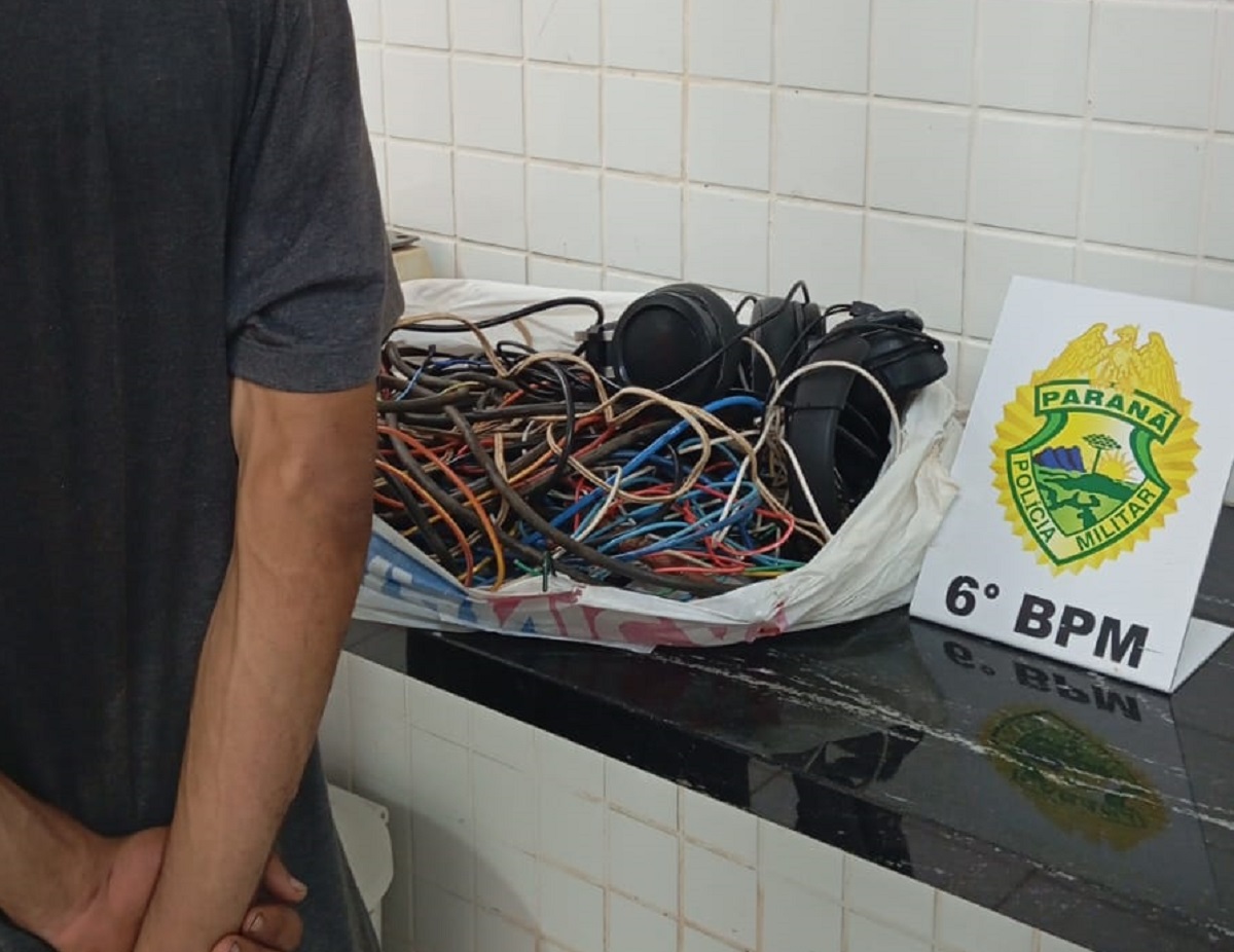 Jovem é preso após furto de fiação elétrica em imóvel no Parque São Paulo