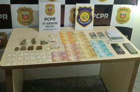 PCPR e Guarda Municipal prendem casal por tráfico de drogas em Telêmaco Borba PCPR e Guarda Municipal prendem casal por tráfico de drogas em Telêmaco Borba