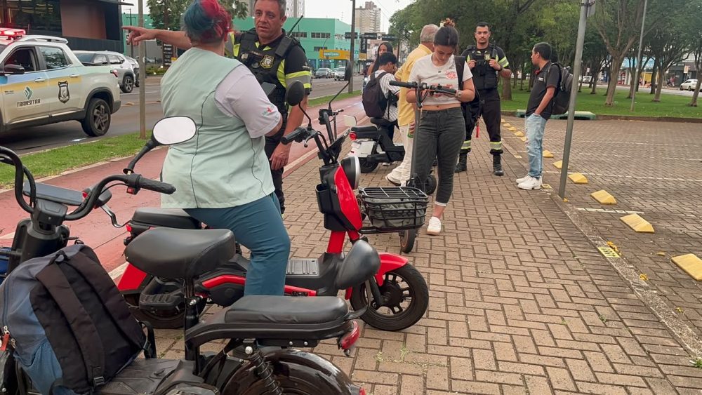 Imagem referente a Balanço: Transitar divulga resultado das abordagens a motos elétricas na Avenida Brasil, em Cascavel