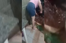 “Não vencemos tirar tanta água de dentro de casa”, desabafa morador do Morumbi, em Cascavel “Não vencemos tirar tanta água de dentro de casa”, desabafa morador do Morumbi, em Cascavel