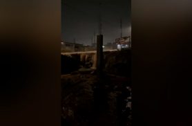 Chuva forte causa alagamento e derruba parede de construção no Bairro Brasília