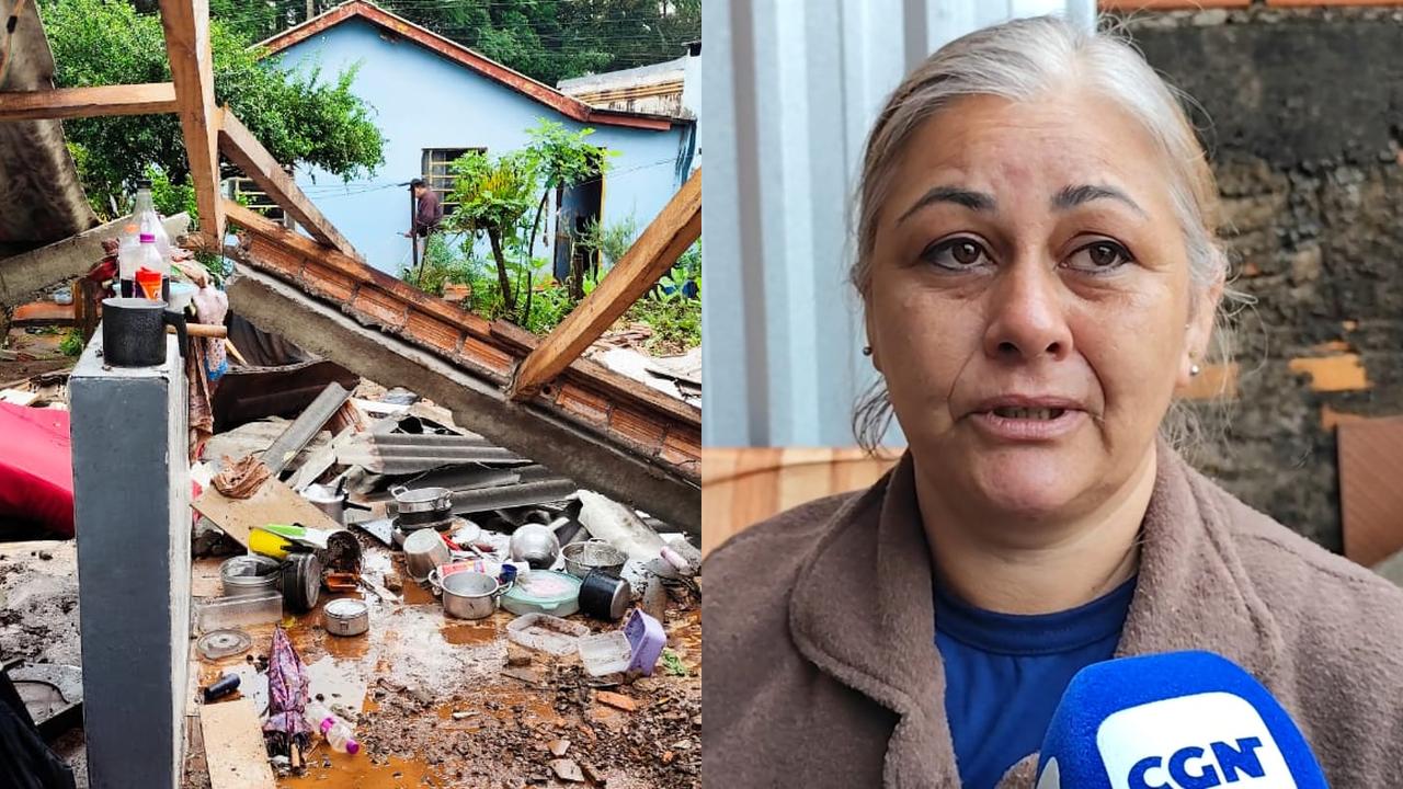 “Perdemos tudo”: casal tem casa destruída pela chuva em Cascavel e pede ajuda