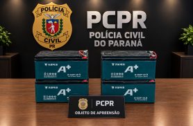 Polícia Civil recupera baterias e busca identificar proprietários
