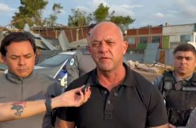 Secretário de Segurança anuncia uso de presos na reconstrução de aeroporto atingido por temporal
