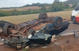 Um grave acidente de trânsito foi registrado na PR-497, entre Missal e São Miguel do Iguaçu