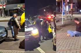 Confusão após discussão em bar termina com quatro encaminhados e arma apreendida em Cascavel