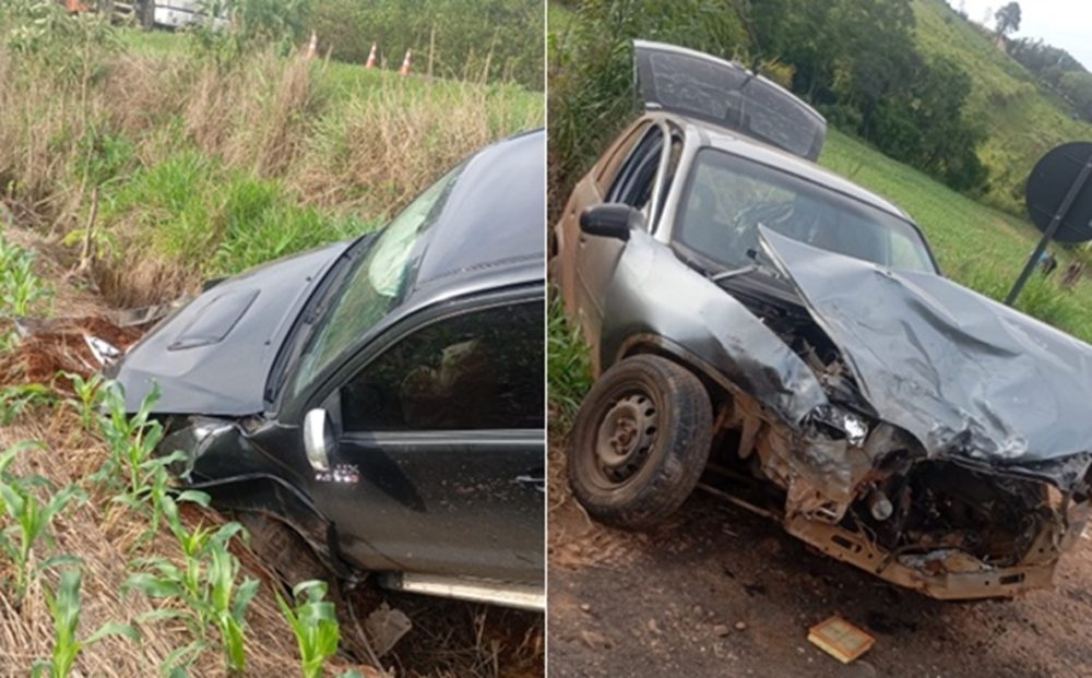 Imagem referente a Mulher fica gravemente ferida após colisão entre Hilux e Corsa na BR-163
