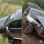 Imagem relativa a Mulher fica gravemente ferida após colisão entre Hilux e Corsa na BR-163