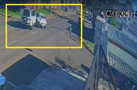 Câmera registra forte colisão entre Kwid e Pajero