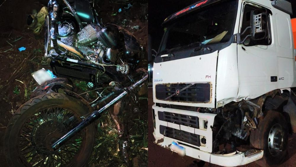 Imagem referente a Motociclista de 22 anos morre em acidente envolvendo três veículos na PR-585, em Toledo