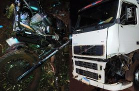 Motociclista de 22 anos morre em acidente envolvendo três veículos na PR-585, em Toledo