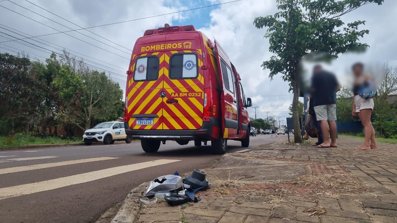Acidente entre duas motos deixa homem ferido no Guarujá