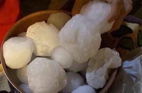 Granizo gigante causa estragos em Assunção, no Paraguai