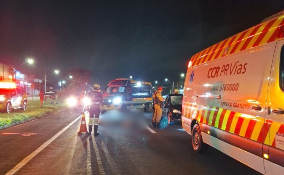 Imagem referente a Homem morre atropelado por Nissan Sentra na PR-445 em Cambé durante a madrugada