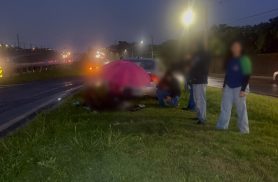Socorristas são acionados para atender acidente de trânsito na Marginal BR-467 em Cascavel