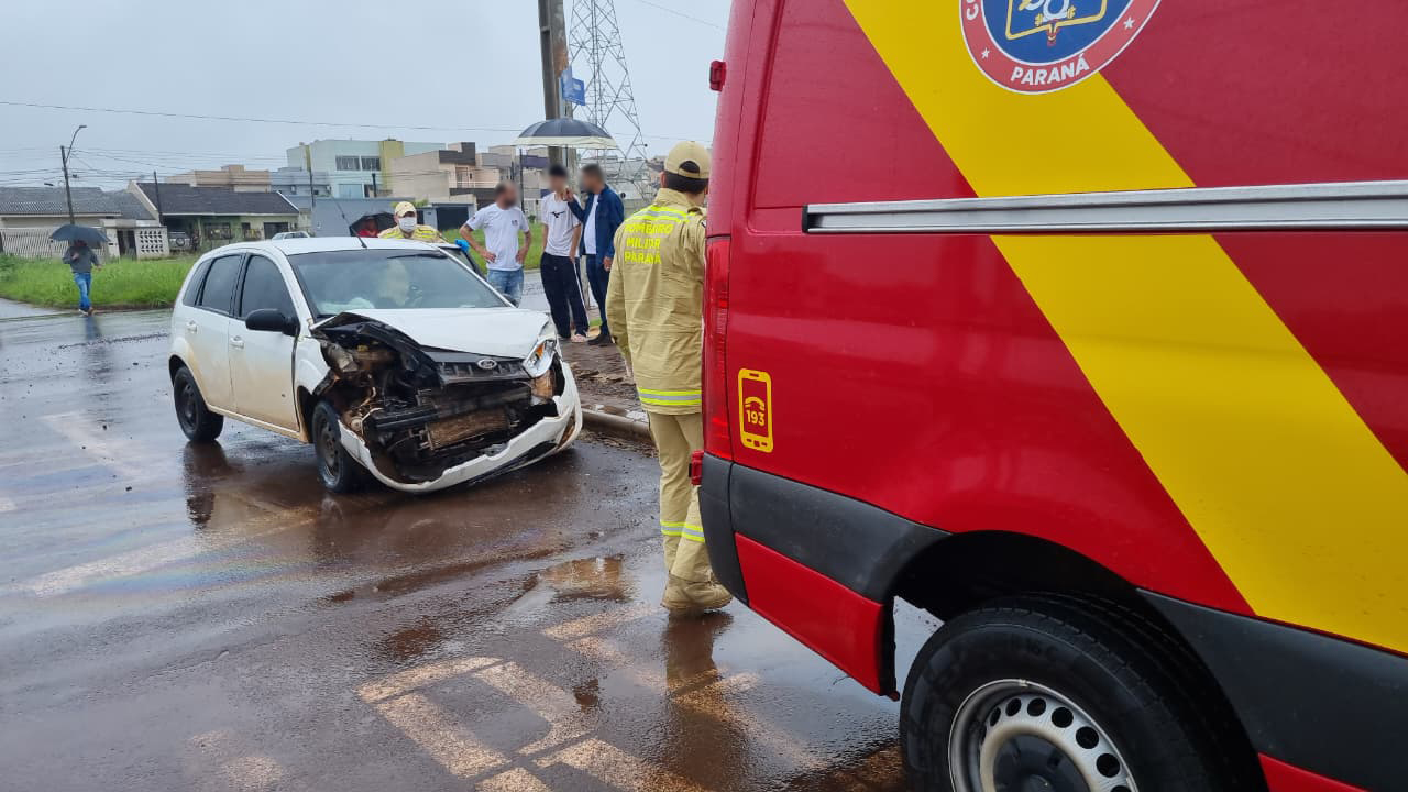Acidente em Cascavel deixa homem ferido no Bairro Parque Verde
