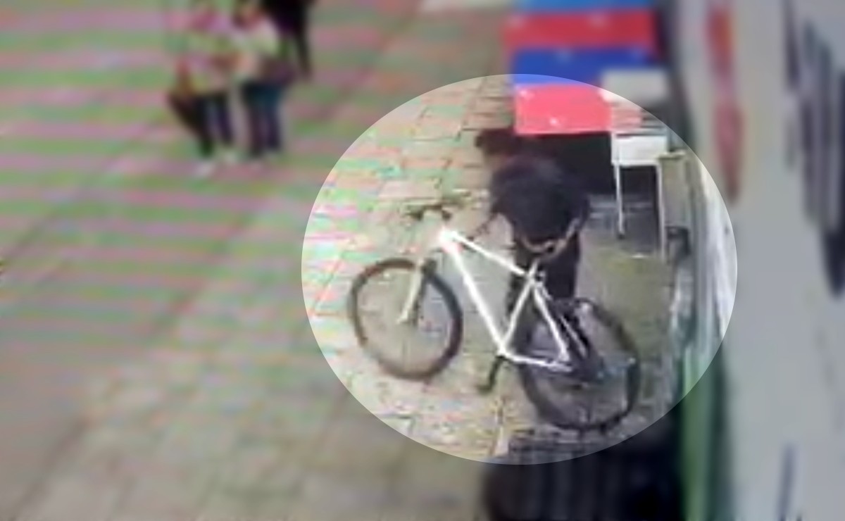 Ladrão leva ‘bolsada’ de senhora ao tentar furtar bicicleta; Veja o vídeo