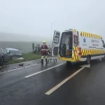Imagem relativa a Engavetamento com cinco veículos deixa ferido e complica trânsito na BR-369 