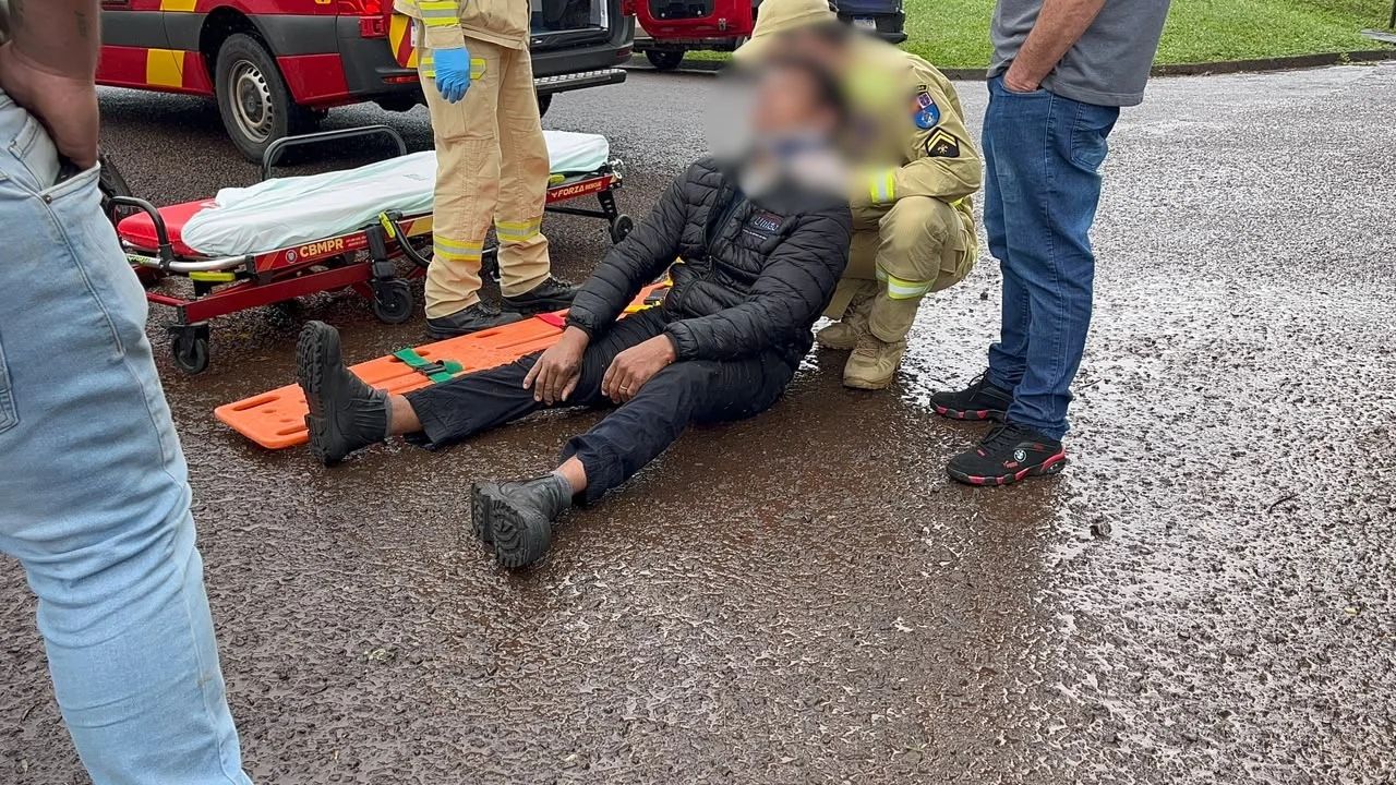 Colisão entre Fox e Honda CG deixa homem ferido no Bairro São Cristóvão