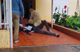 Idoso é socorrido com ferimento na cabeça no Santos Dumont