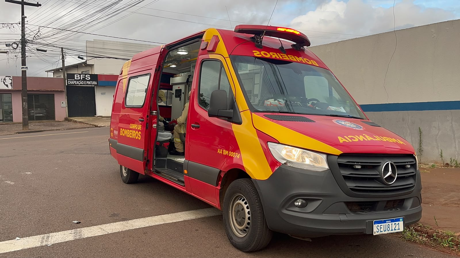 Acidente em Cascavel deixa idosa de 69 anos ferida no Bairro Brasília