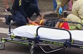 Idosa fica inconsciente após ser atropelada por caminhonete no Bairro Brasília