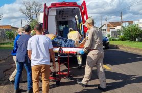 Homem sofre acidente de trabalho no 14 de Novembro
