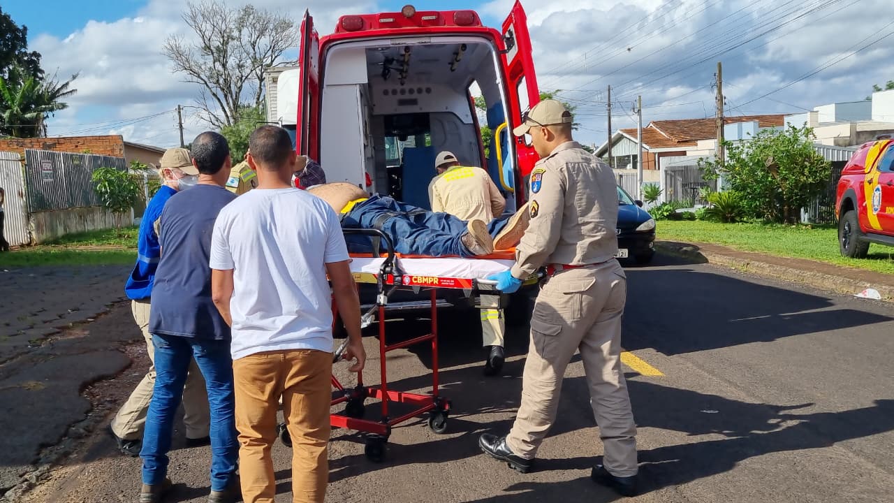Homem sofre acidente de trabalho no 14 de Novembro