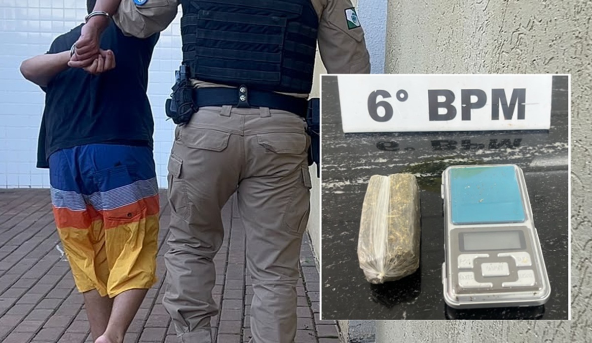 Rapaz de 19 anos tenta investir contra policiais e é preso com maconha no Terminal Leste