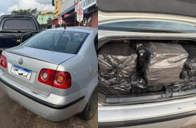 Cigarros contrabandeados são apreendidos em veículo na Vila Portes em Foz do Iguaçu