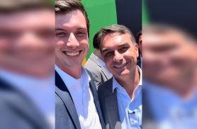 Mecabô encontra Flávio Bolsonaro em Brasília: “vamos te eleger” Mecabô encontra Flávio Bolsonaro em Brasília: “vamos te eleger”