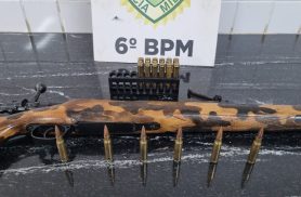 Fuzil e munições encontradas na casa de Matheus Gabriel após homicídio são apreendidos