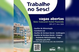 Sesc Hotel Fazenda abre 20 vagas para limpeza e oferece salários de até R$ 3,6 mil em Cascavel Sesc Hotel Fazenda abre 20 vagas para limpeza e oferece salários de até R$ 3,6 mil em Cascavel