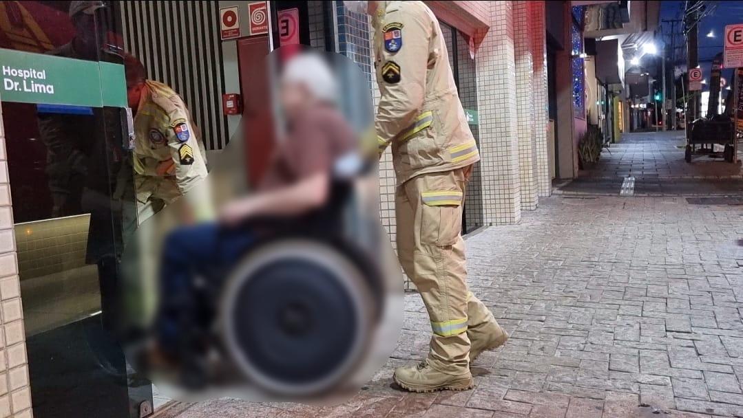 Queda no Bairro Cancelli em Cascavel deixa idoso ferido dentro de mercado