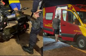 Jovem cai de moto elétrica na Rua Jacarezinho, em Cascavel Jovem cai de moto elétrica na Rua Jacarezinho, em Cascavel